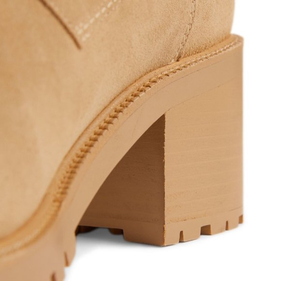 Maje Suede Lace Up Ankle Heel Boots - Picture 4 of 4